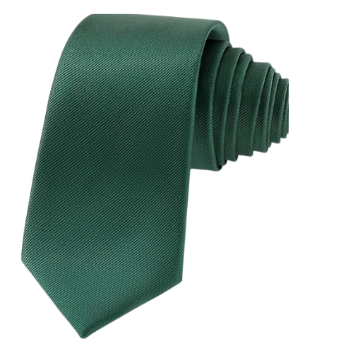Classic Solid Green Formal Tie – Slim Design